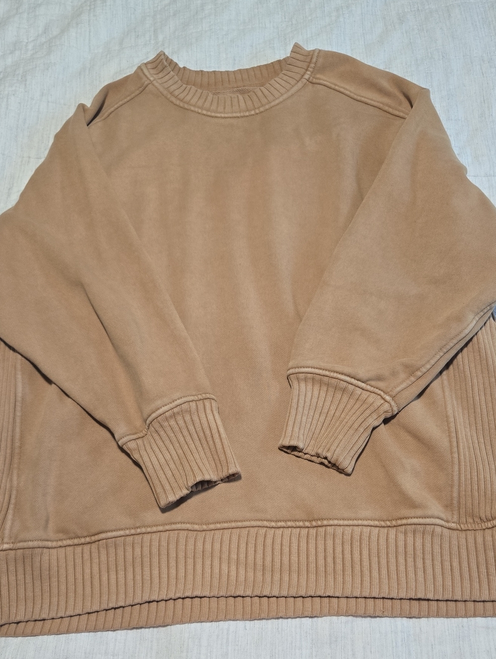aerie Womens Crewneck Sweatshirt - Tan